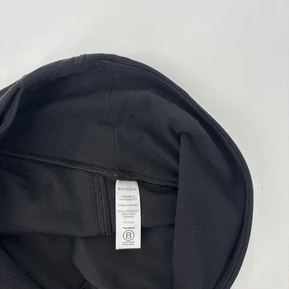 Athleta Horizon Scallop Capri Leggings Black Womens Medium Stretch High Waist - Picture 4 of 7